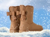 UGG has the Mini Bailey Leather Bow on sale for a rare 40% off