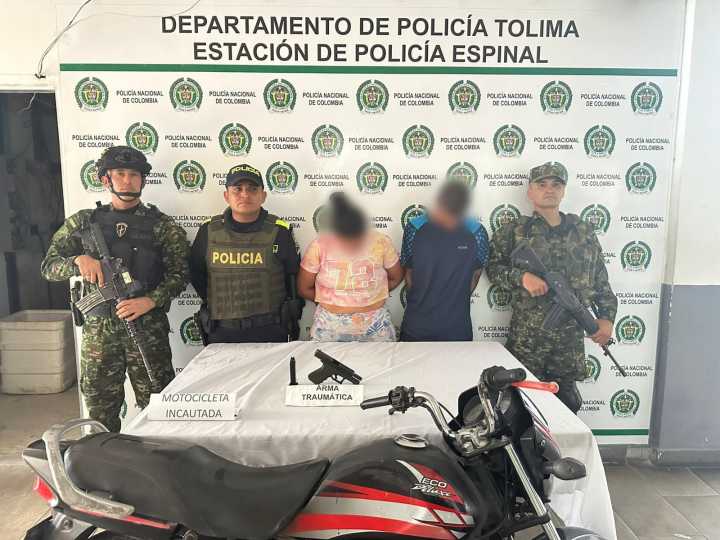 Cae pareja de asaltantes en El Espinal