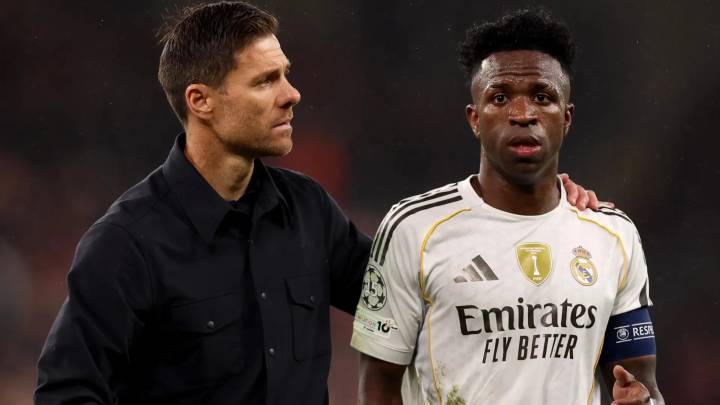 Xabi Alonso niega una mala relación con Vinícius: "Nos vamos conociendo mejor y tenemos confianza"