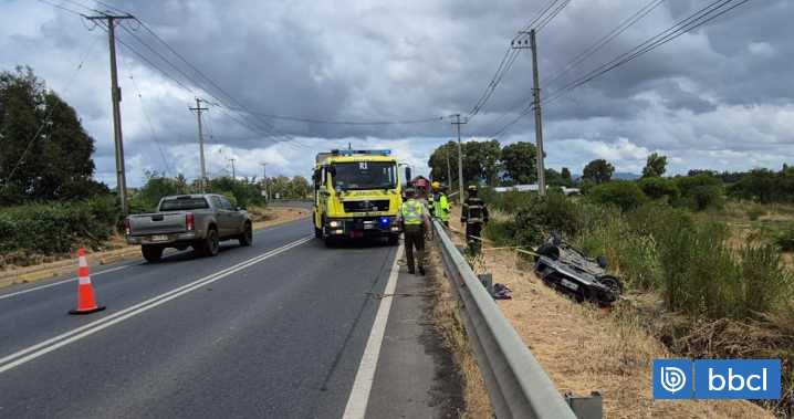 Un muerto tras violento volcamiento en ruta que une Bulnes con Quillón en Ñuble
