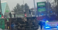 Small Heath crash update after lorry overturns on island near Asda