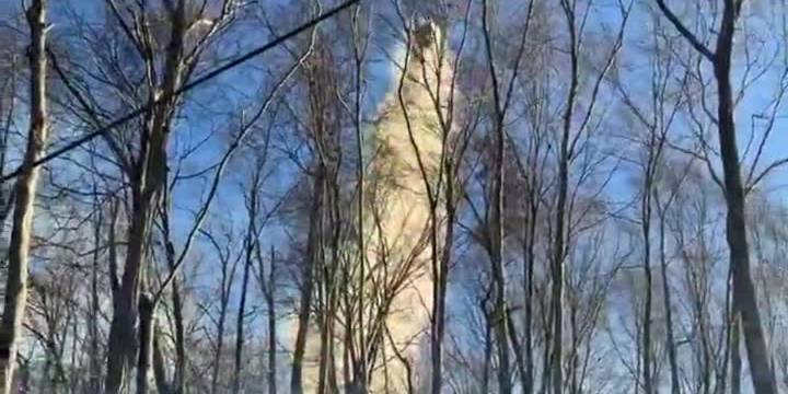 Reems Creek Fire Department fighting wildfire