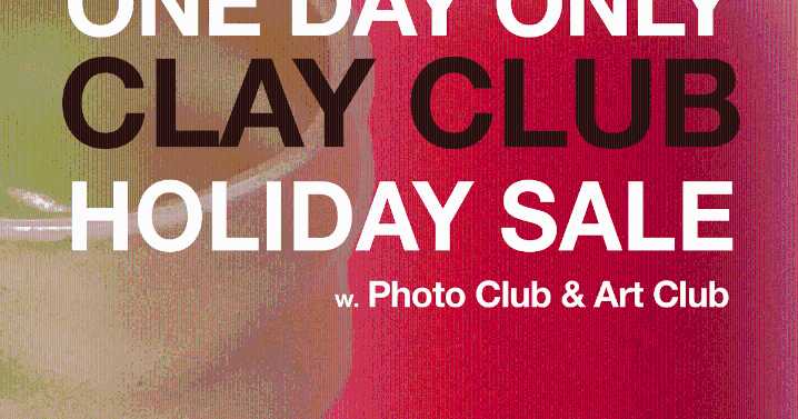 Clay Club Holiday Sale November 18, 2025 at Shoreline College