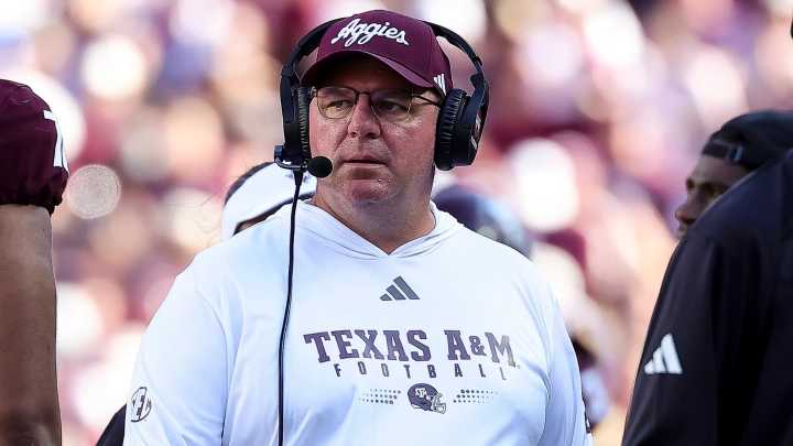 'My gosh!' - Texas A&M's Mike Elko in furious outburst as Longhorns celebrations interrupt press conference