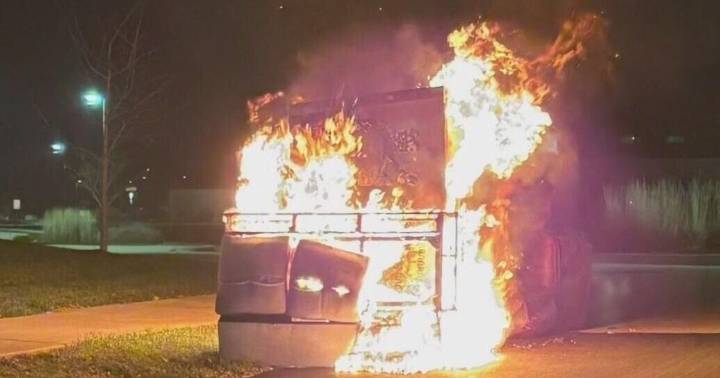 Donation bin fire, man criminally charged