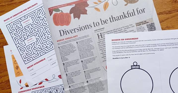 Distractions to be thankful for: Download puzzles, coloring activities for the family