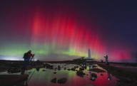 Tormentas solares generan coloridas auroras boreales que se ven mucho más lejos de los polos