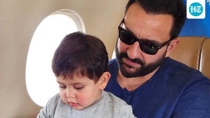 Jeh turns bodyguard for dad Saif Ali Khan, blocks paparazzi from clicking him
