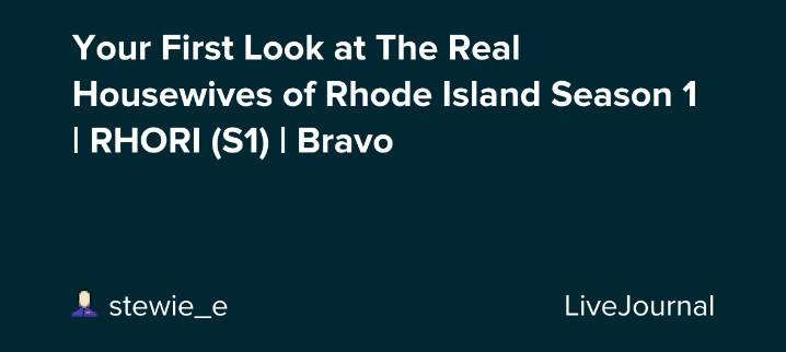 Your First Look at The Real Housewives of Rhode Island Season 1 