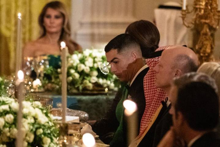 Cristiano Ronaldo cena con Trump en la Casa Blanca como parte de la delegación saudí
