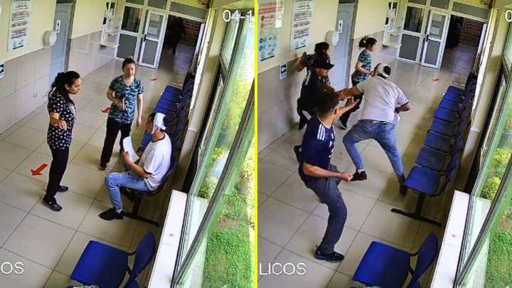 Cámaras grabaron todo: Hombre llegó a Cesfam por un corte, lo atendieron y luego fue atacado en el mismo recinto