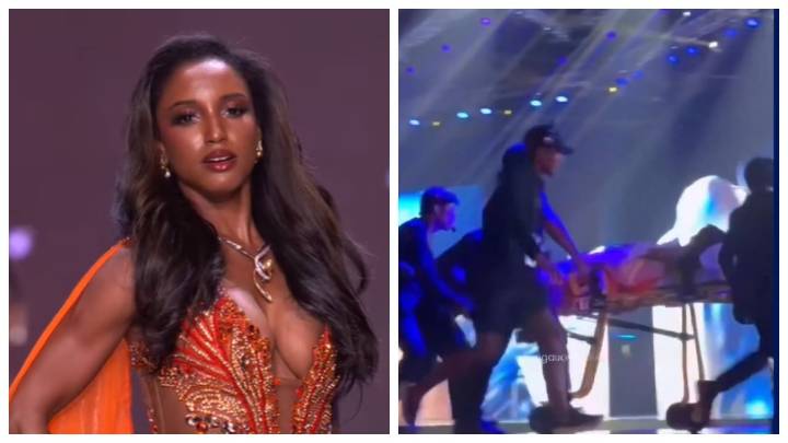 Video: Miss Jamaica sufre trágica caída en preliminar de Miss Universo
