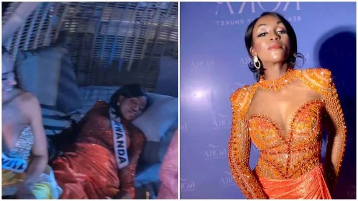 ¿La bella durmiente? El video de la Miss Ruanda dormida en pleno acto del Miss Universo que se viralizó