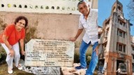 Bandra couple finds 1912 marble plaque from demolished Town Hall in Mumbai