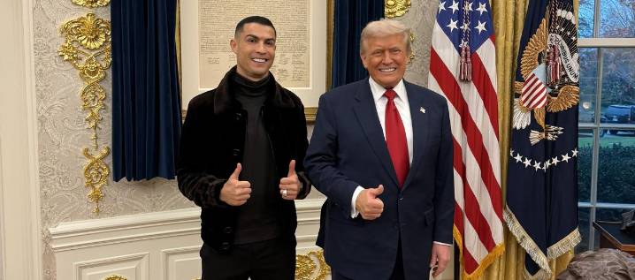 Cristiano Ronaldo se reunió con Donald Trump en la Casa Blanca