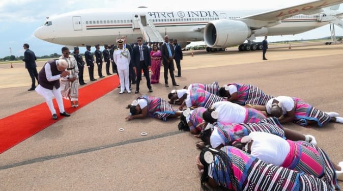Respect on display: PM Modi receives unique welcome in South Africa ahead of G20 Summit
