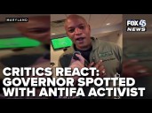 Critics react after Governor Wes Moore was spotted with Antifa activist at Commanders game