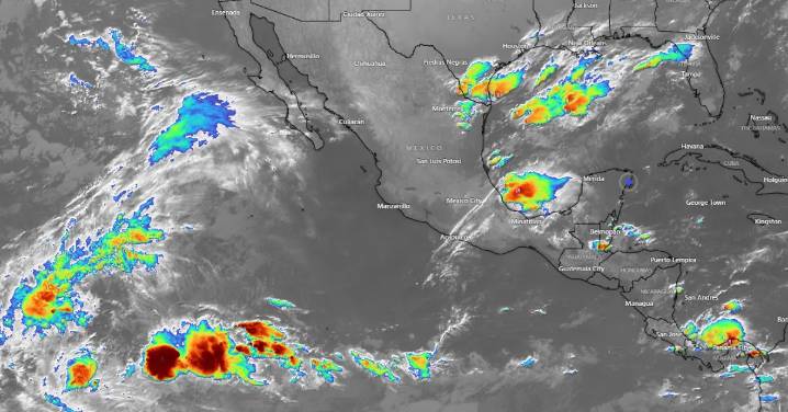 Frente frío 16 desata alerta por lluvias intensas y vientos peligrosos en el oriente y sureste de México