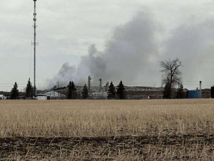 Landfill fire west of Edmonton will continue to burn ‘for some time’