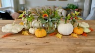 Make A Stunning Candle Centerpiece For Thanksgiving With An Affordable Dollar Tree DIY