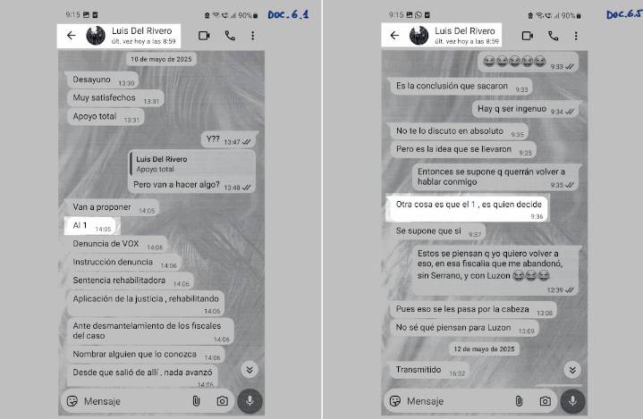 Los mensajes del empresario Luis del Rivero al fiscal Stampa tras la reunión con Leire Díez: “El 1 es quien decide”