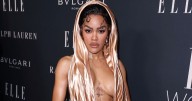Teyana Taylor Flaunts Midriff Tattoos in Bold Dress