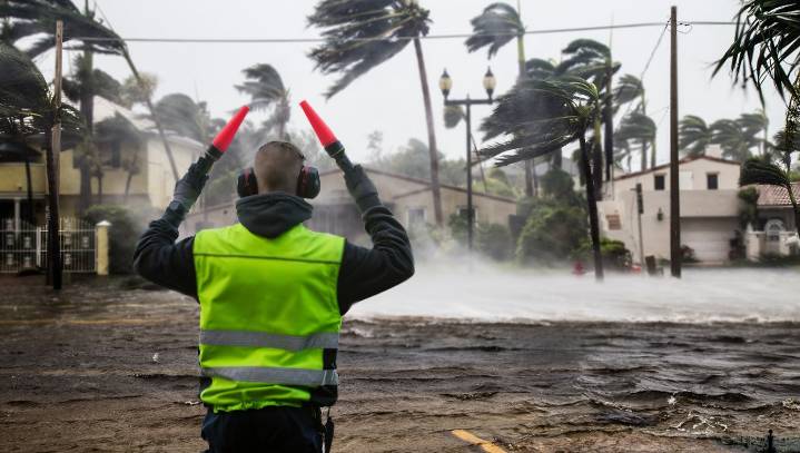 Leftists Stand In Midst Of Storm Signaling Hurricane To Go Kill Their Political Opponents