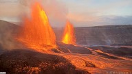 Kilauea displays lava fountains for the 37th time since its eruption began last year