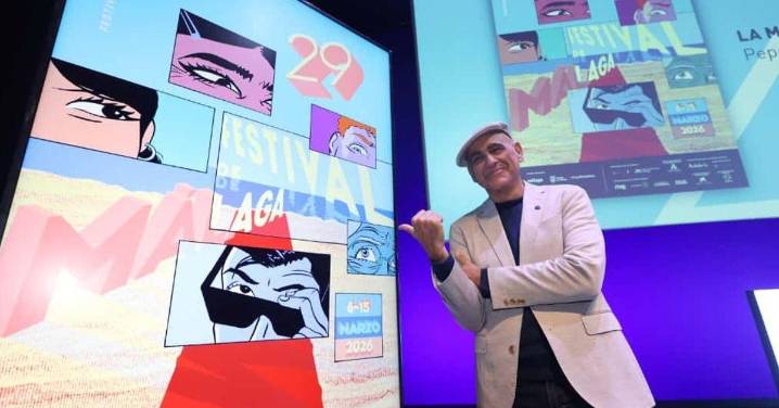 El Festival de Málaga homenajea a las playas de la ciudad en forma de comic en el cartel de su 29ª edición
