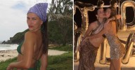 Hailey Bieber Puts Her Butt on Full Display in Skimpy Bikinis While Celebrating Kendall Jenner's 30th Birthday: Photos