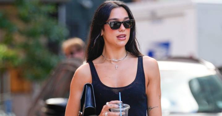 Dua Lipa in Red Cut-Out Bodysuit Deserves Second Look