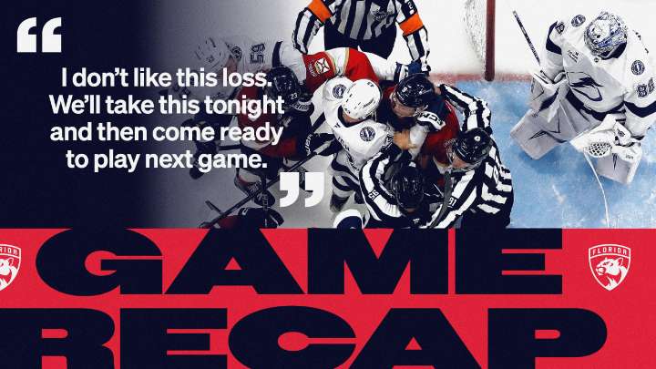 RECAP: Lightning 3, Panthers 1