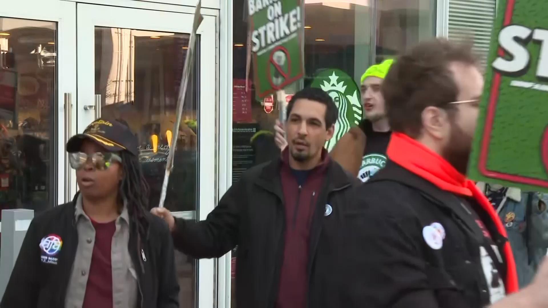 'No contracts, no coffee.' Starbucks workers kick off 65-store US strike on busy Red Cup Day