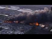 Video shows massive fire from UPS plane crash in Louisville, Kentucky