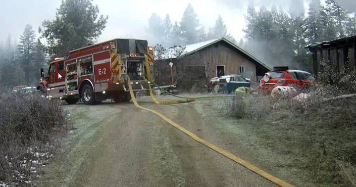 Puppies rescued from RV fire in Stevens County