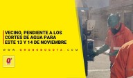 Vecino pendiente a los cortes de agua 13 y 14 de noviembre