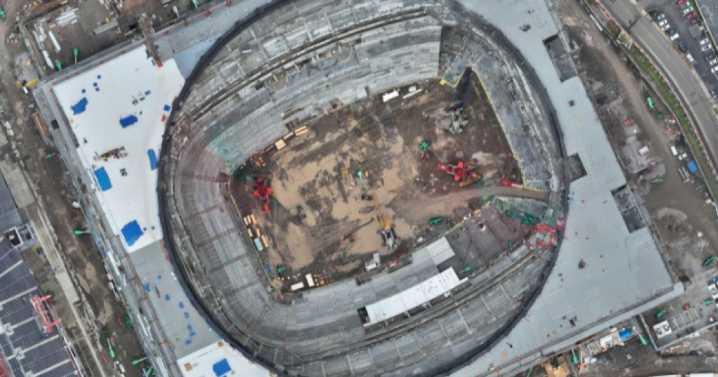 Final piece of 'ring beam' at new Nissan Stadium has been completed