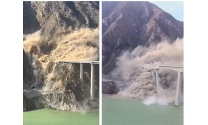 Puente de 758 metros de  longitud colapsa en China