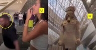 Museo Egipcio en El Cairo capta caídas de sus visitantes tras pisar un charco que parece ser parte del piso