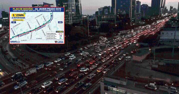 Emape anuncia cierre de la avenida Javier Prado desde las 9.00 p.m: desvíos y rutas alternas
