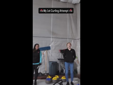 Cheryl Preheim's first curling attempt