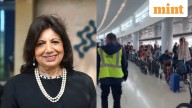 Kiran Mazumdar Shaw reacts to Indians in wheelchair queue at airport