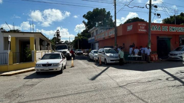 Reubican sitio de taxis en Kantunilkín por festividades a la Virgen de la Concepción
