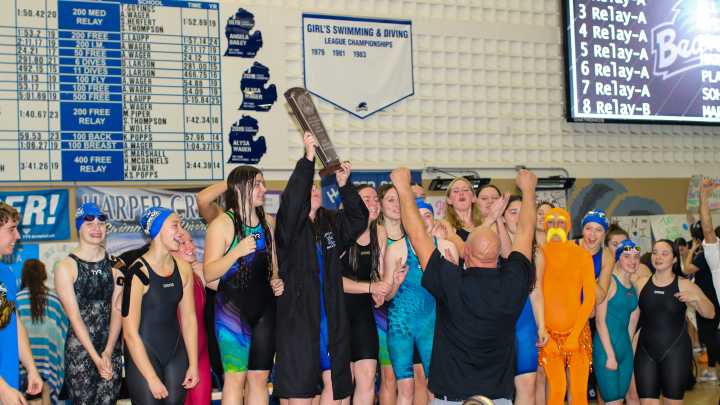 Harper Creek wins first girls swim league championship since 1983