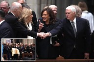 Kamala Harris and Jill Biden come face-to-face for first time since ex