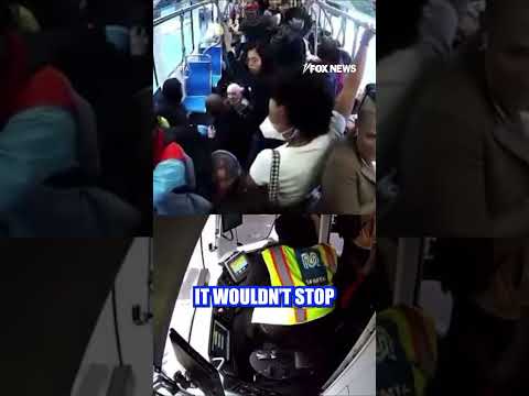 WATCH: Commuters PANIC as train operator falls asleep at the wheel #shorts #us #foxnews #viral