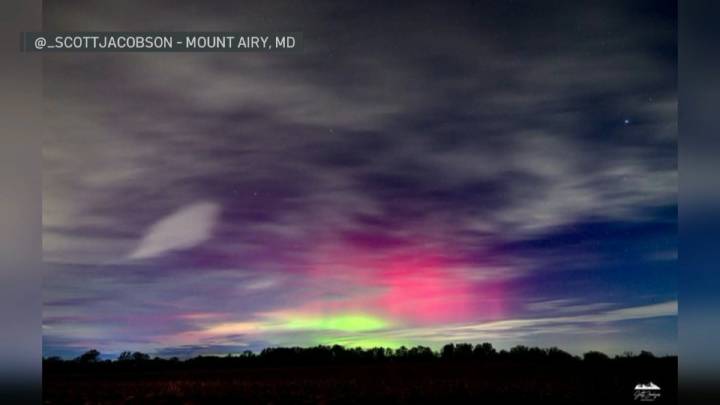 Northern lights shine in DC area and may be seen again Wednesday
