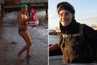 Exclusive | Sante Scardillo swims in Red Hook channel every day