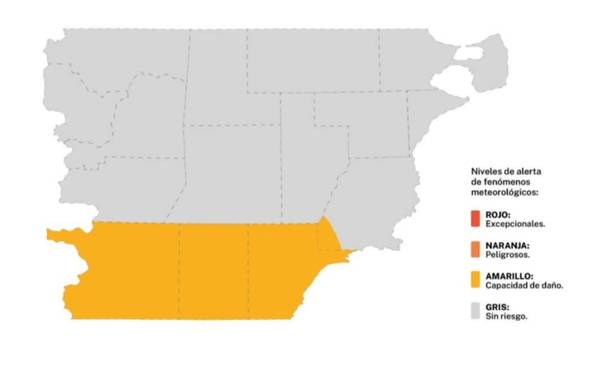 Alerta amarilla por vientos para este sábado en la zona sur de Chubut