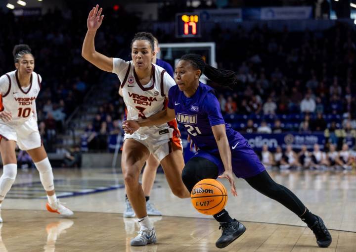 JMU hands Virginia Tech women their first loss